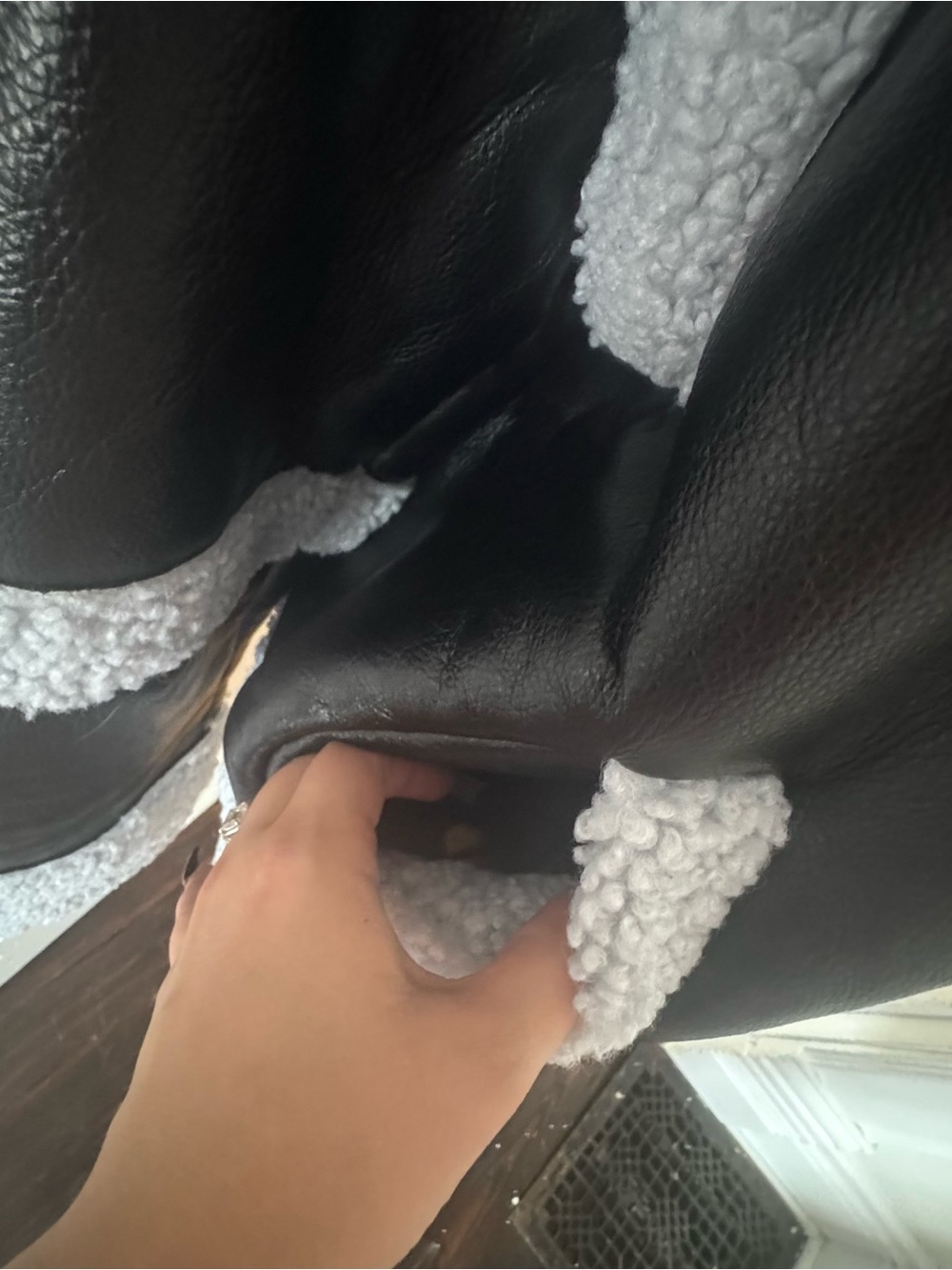 ASOS shearling pleather jacket - Picture 3 of 5